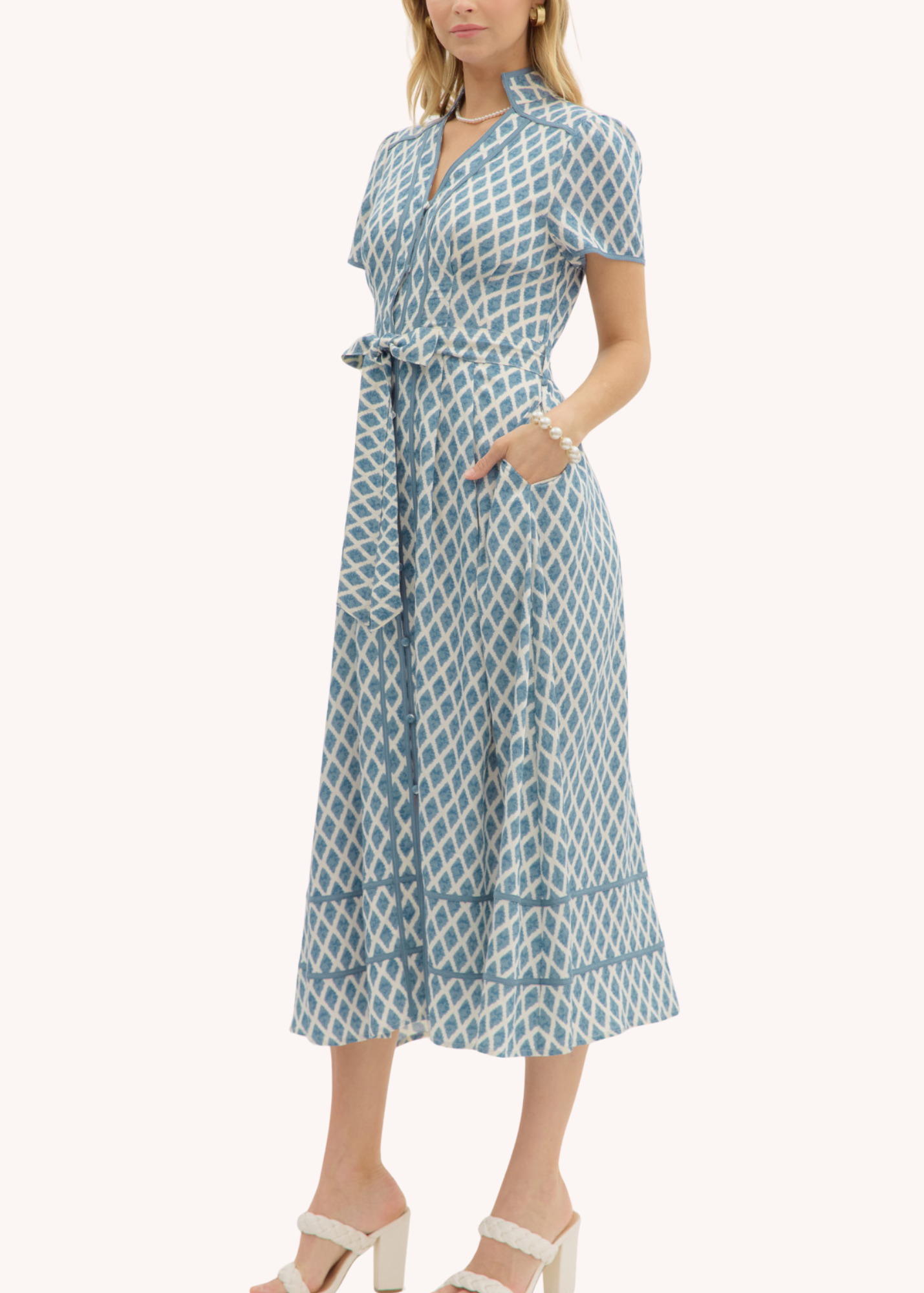 Cammie Midi Dress in Chambray