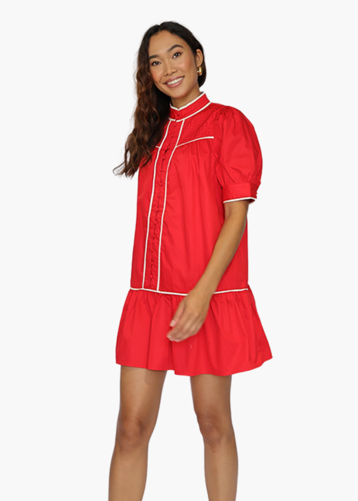 Tillie Mini Dress in Red