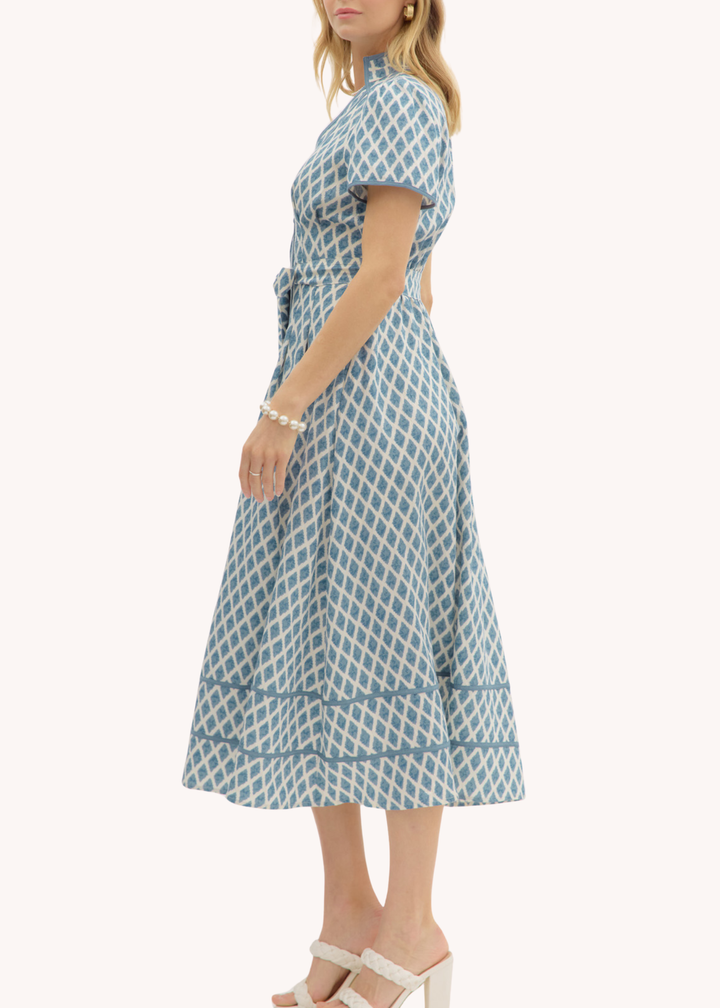 Cammie Midi Dress in Chambray