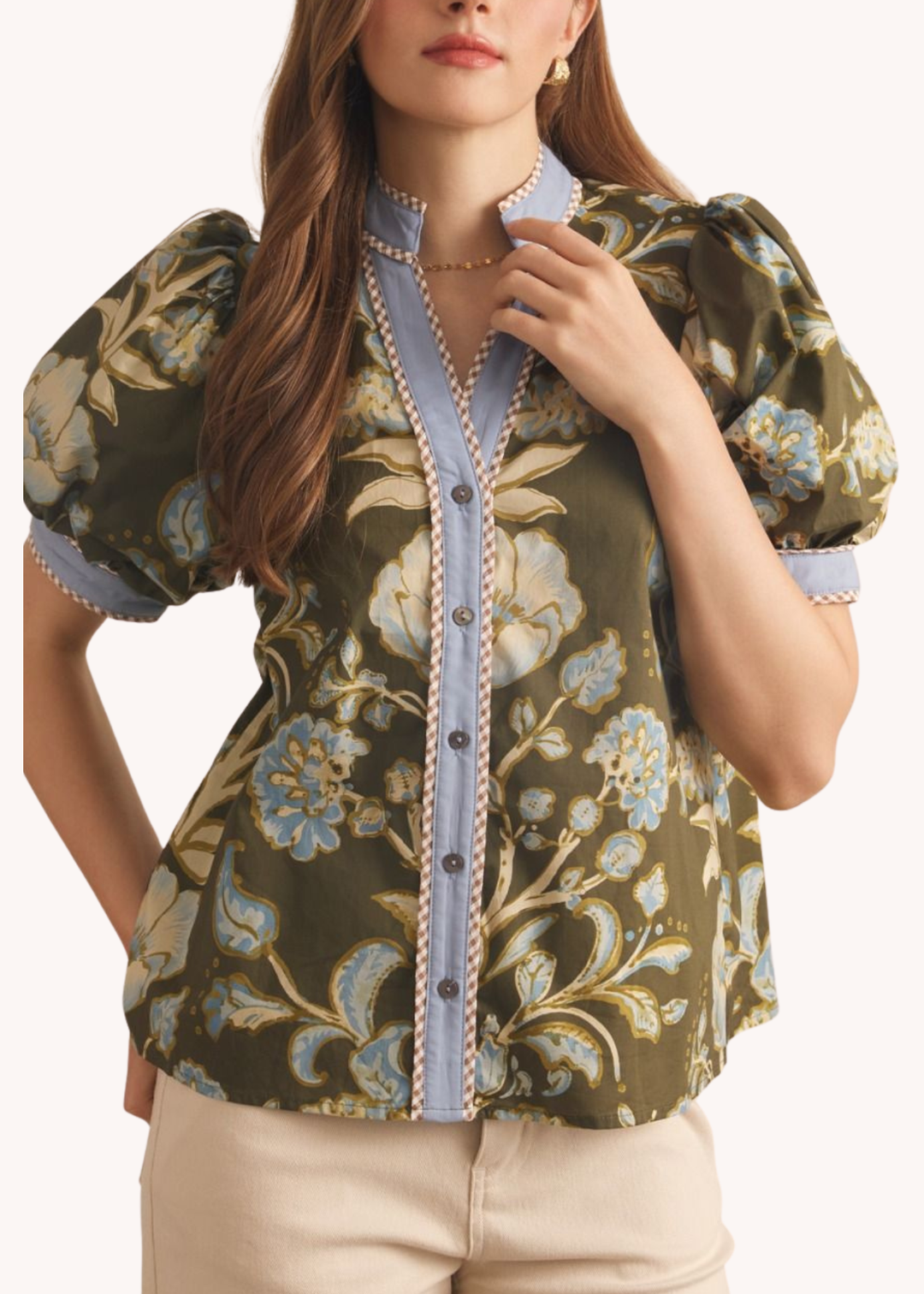 Rory Cotton Top in Olive