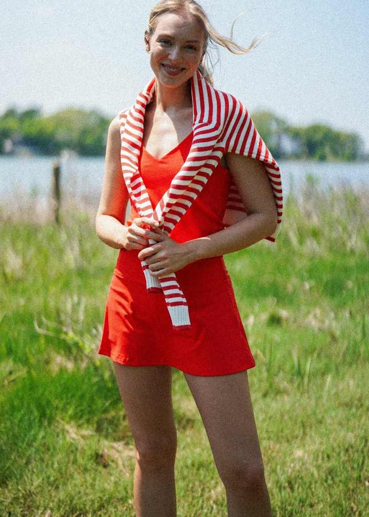 Anne Skort in Tomato