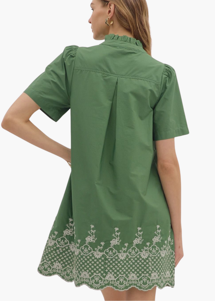 Hannah Mini Dress in Forest