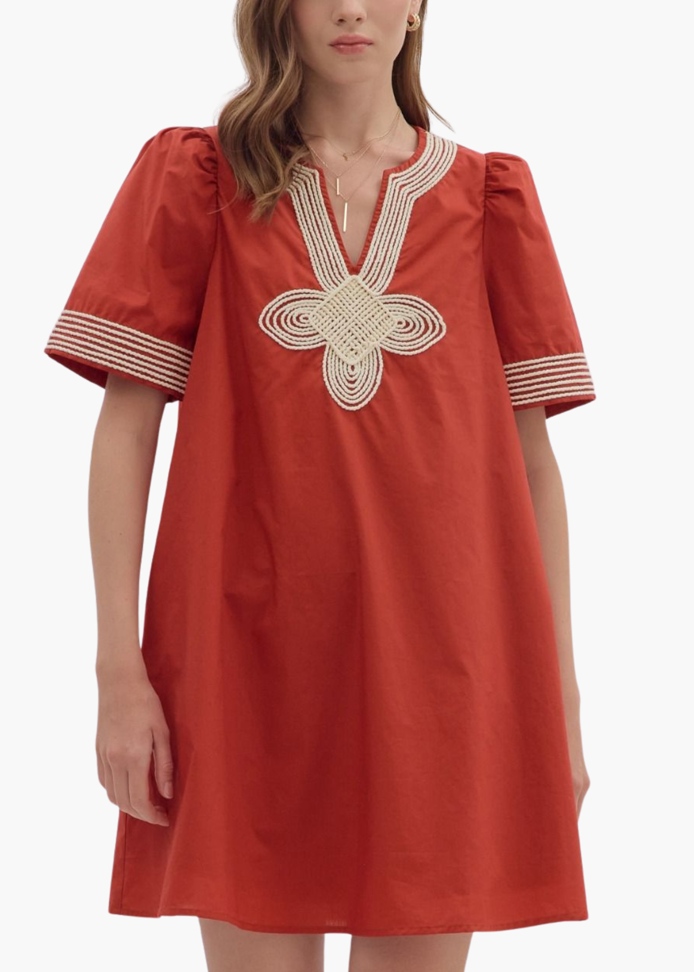 Lilah Dress in Brick