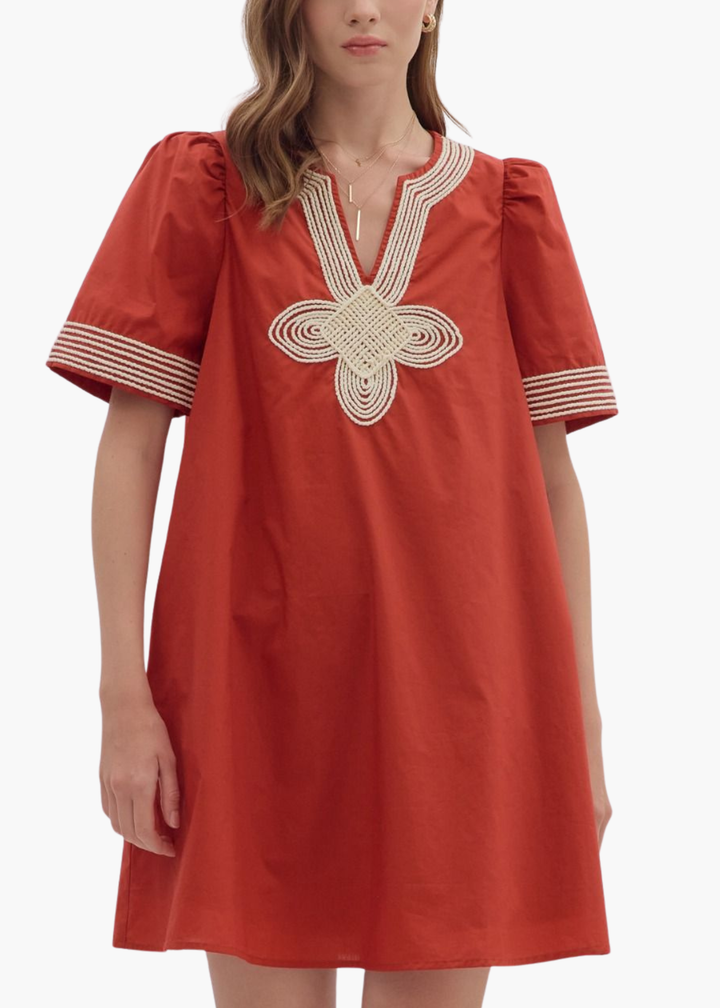 Lilah Dress in Brick