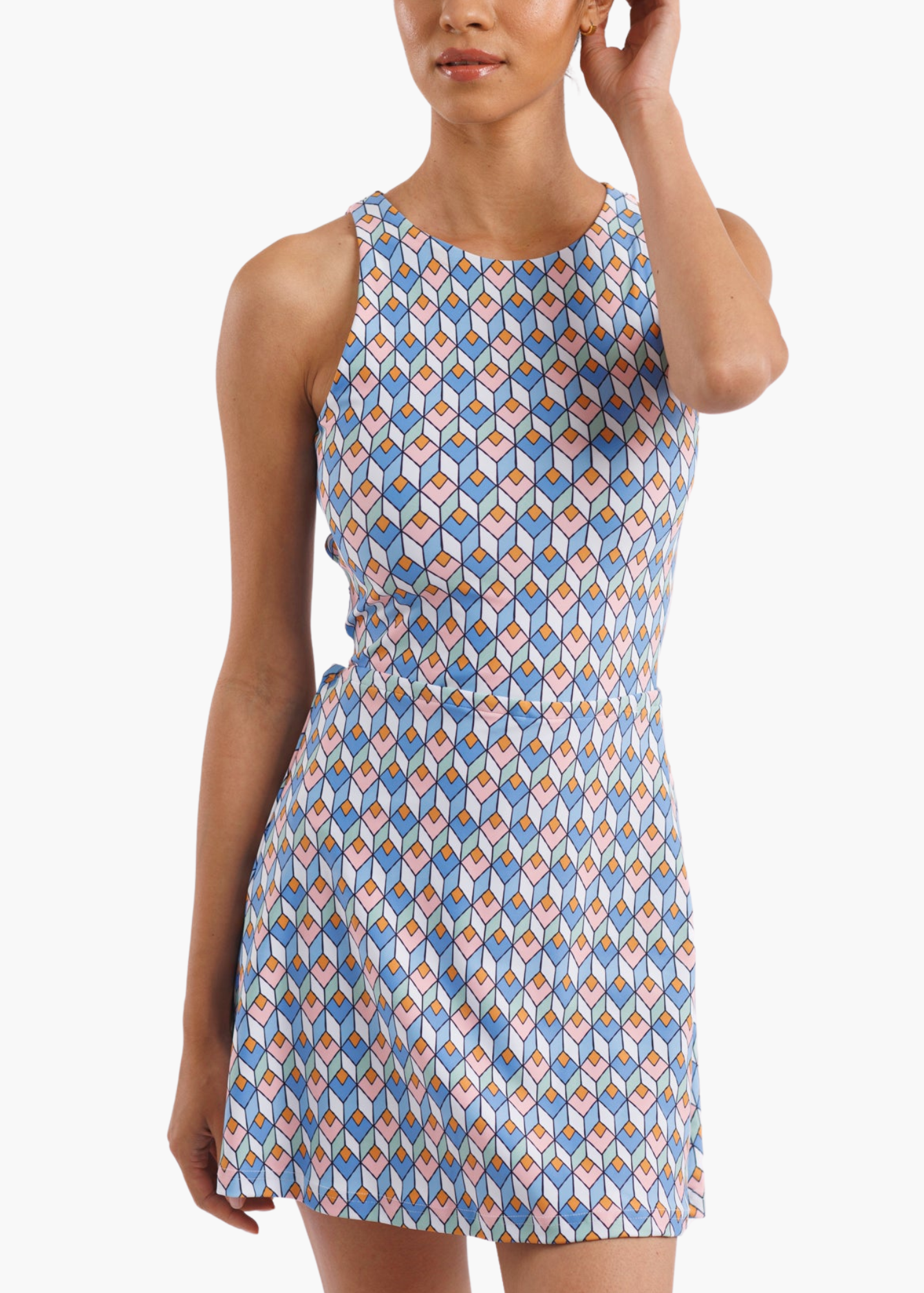 The Beck Dress in Club Tile