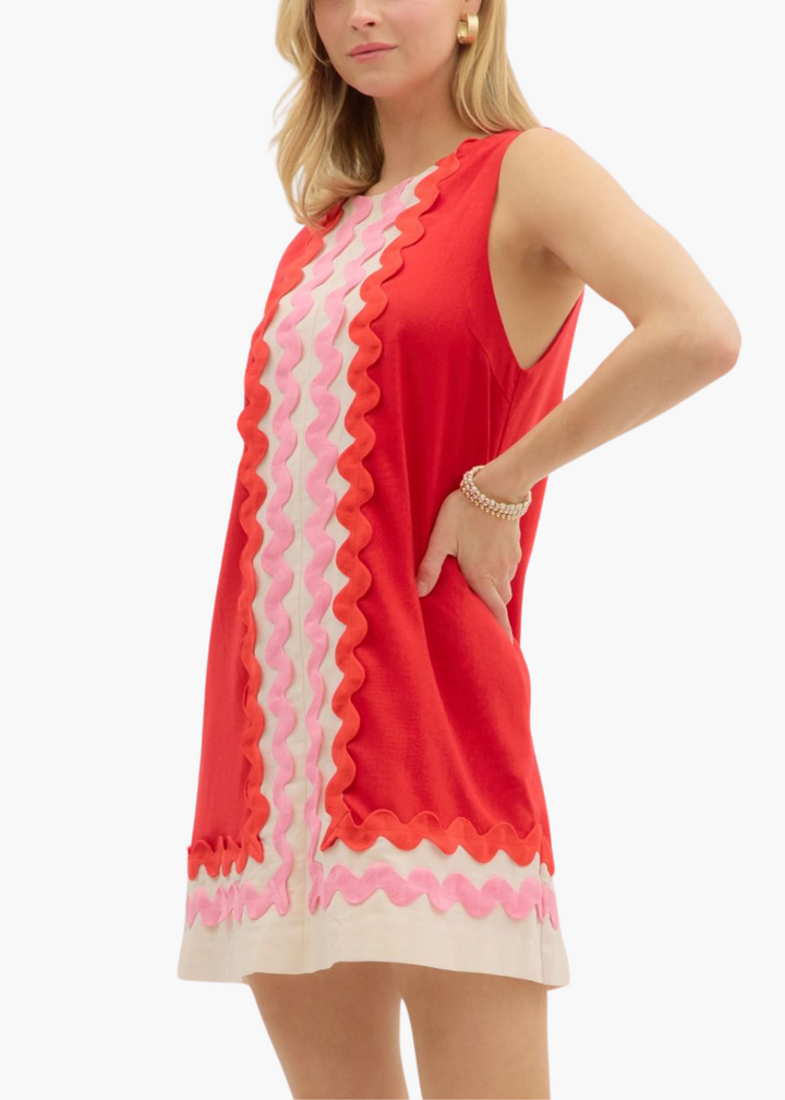 Savannah Mini Dress in Red