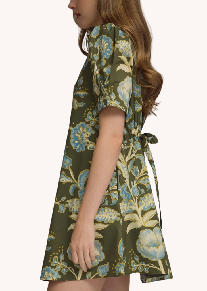 Abigail Mini Dress in Olive