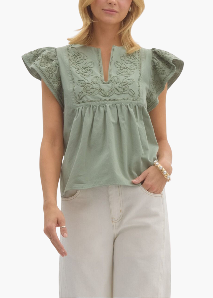 Delilah Top in Seafoam