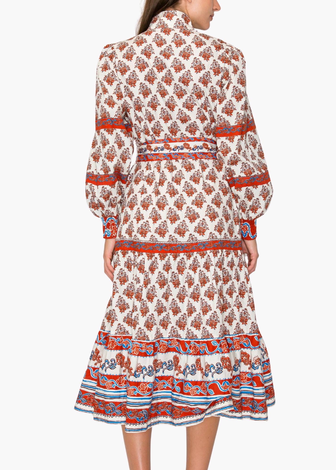 Azure Midi Dress in Brick