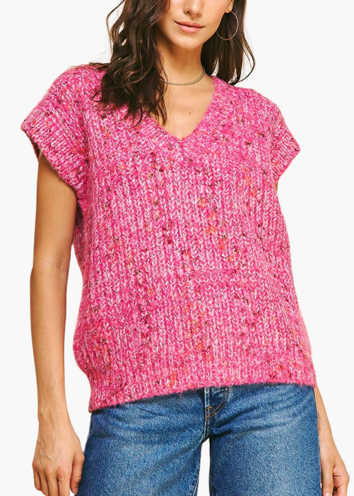 Stephanie Knitted Yarn Sweater Vest