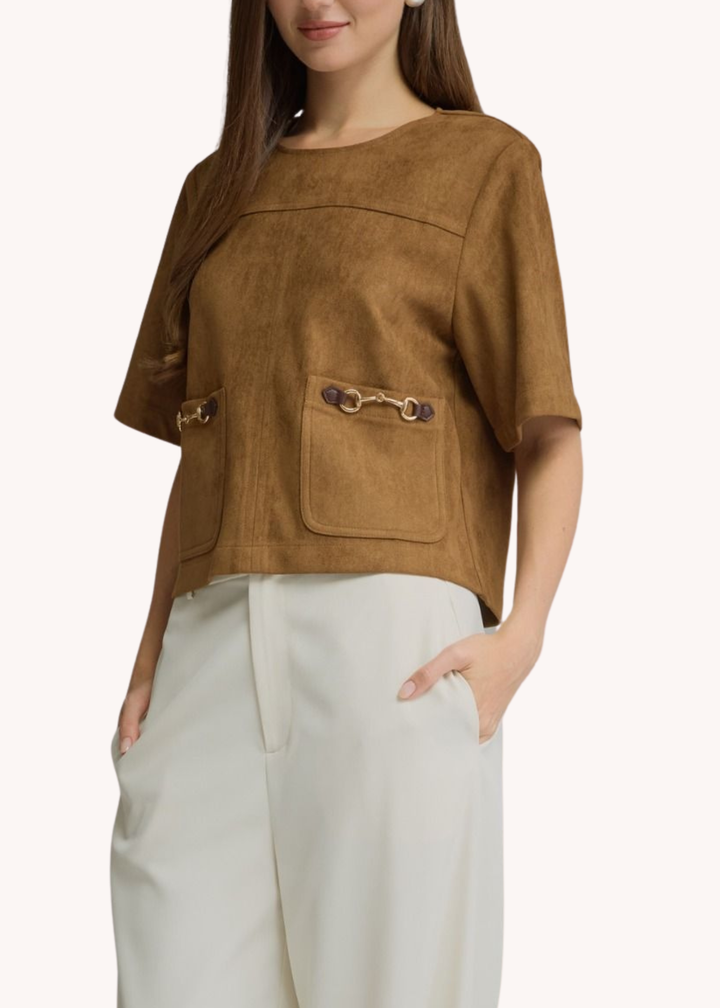 Ryder Top in Saddle