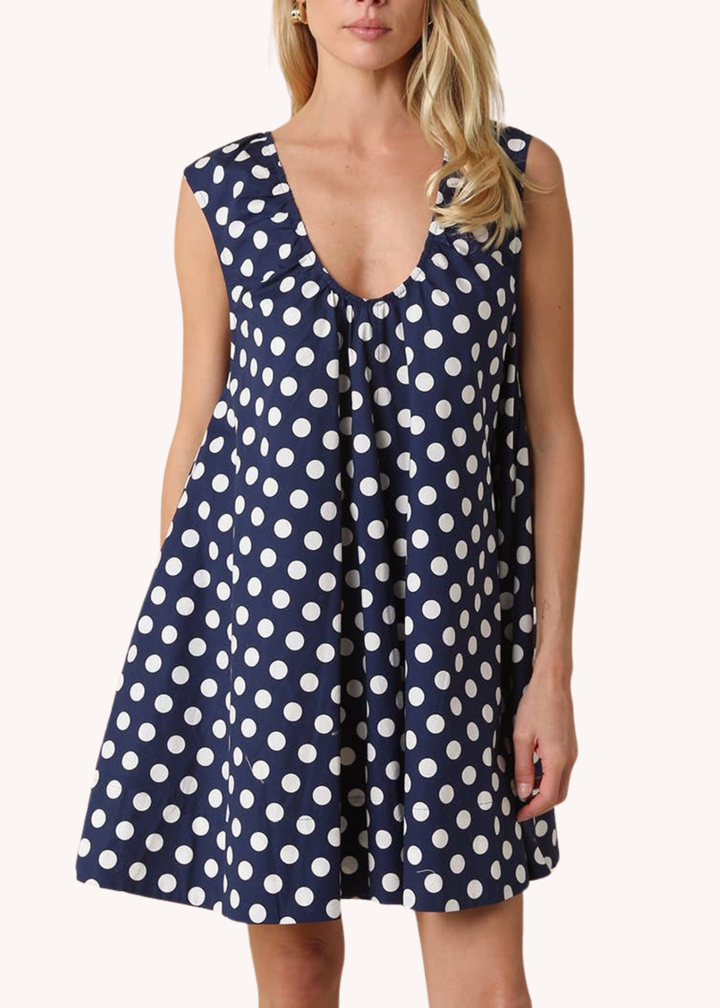 Erin Polka Dot Swing Mini Dress