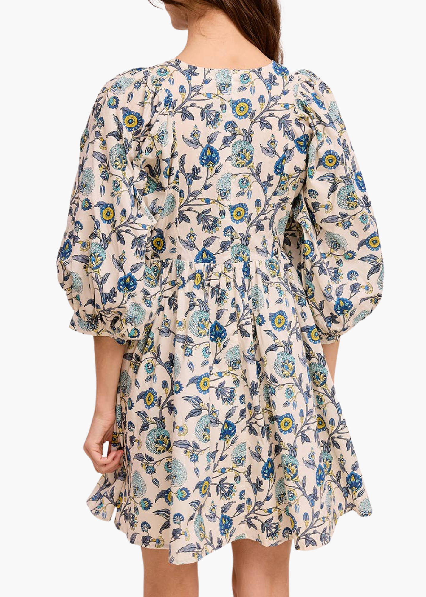 Ouita Mini Dress in Boho Blue