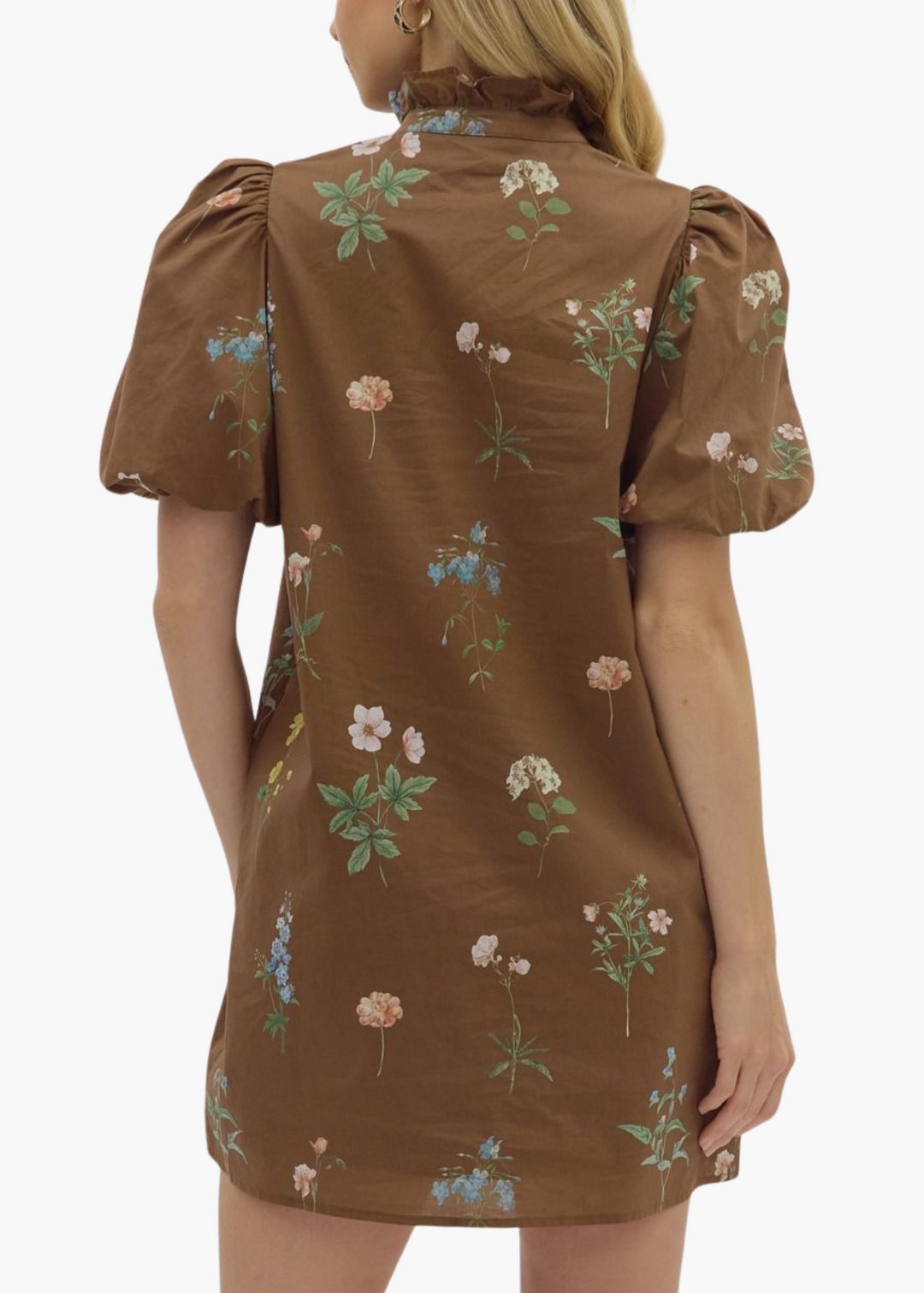 Madison Mini Dress in Brown