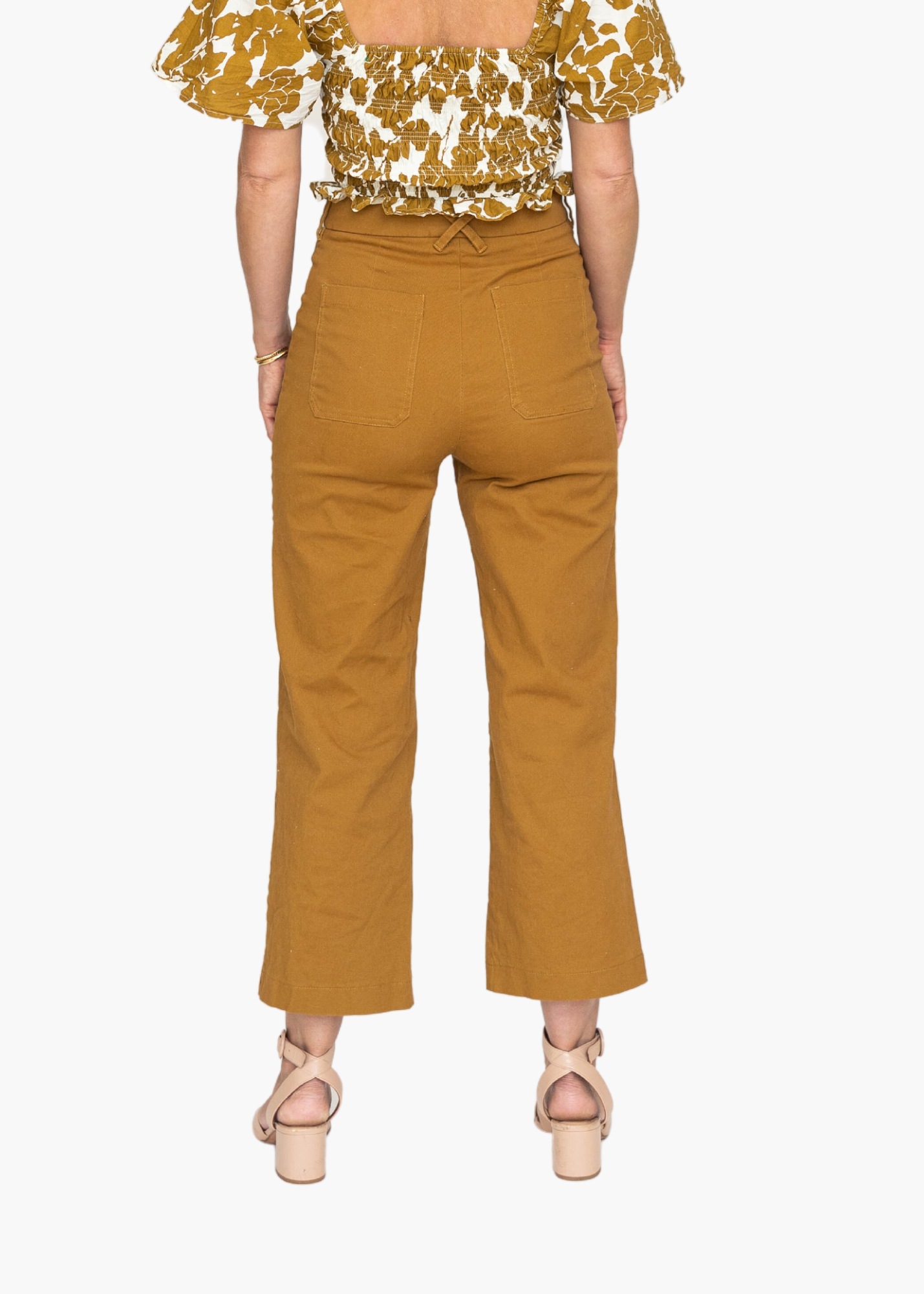 Cora High Rise Crop Straight Leg Pant