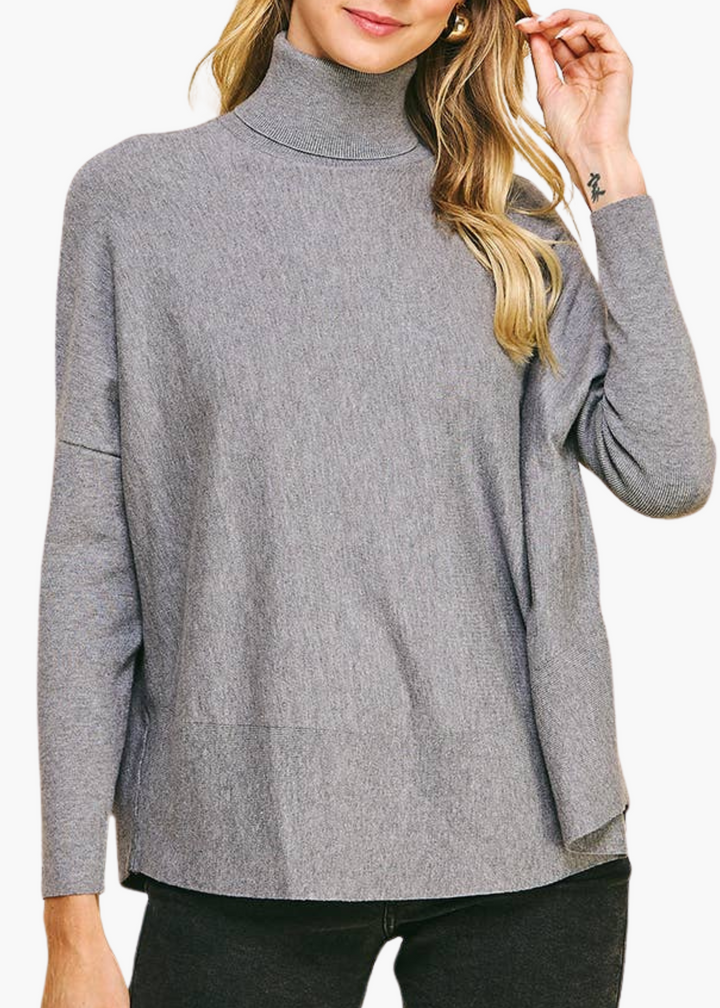 Turtleneck Pullover in Grey