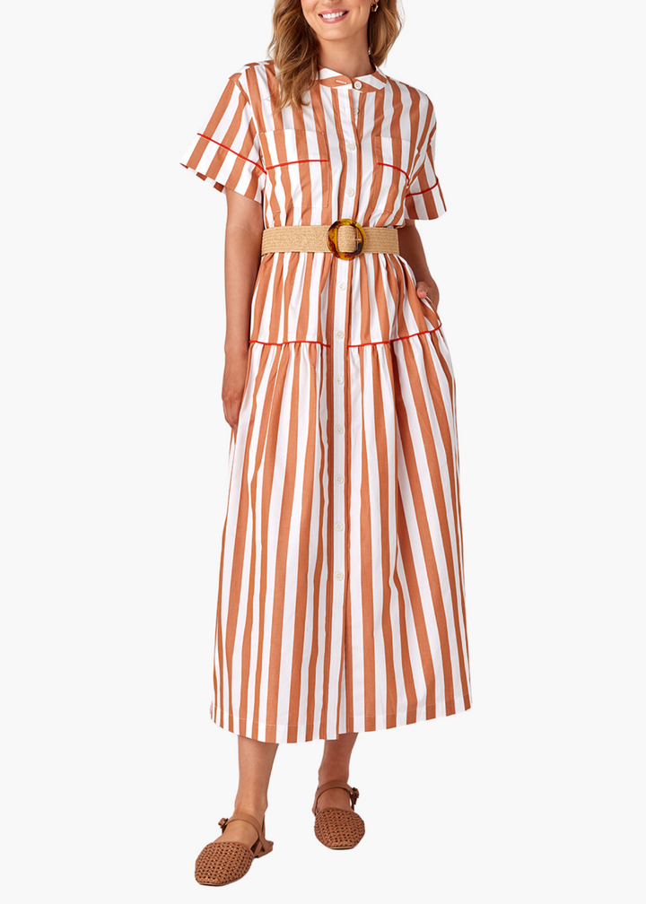 Kellogg Dress in Golden Stripe