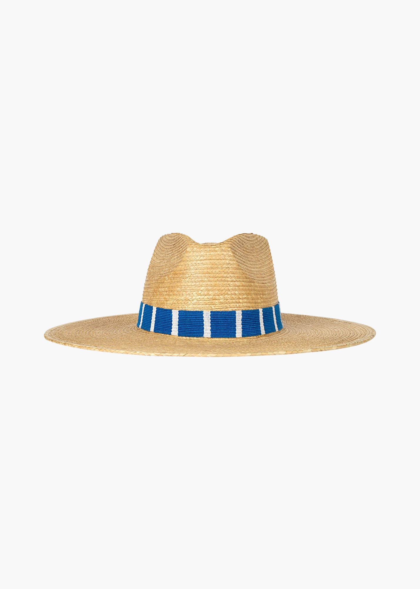 Blue and White Palm Hat