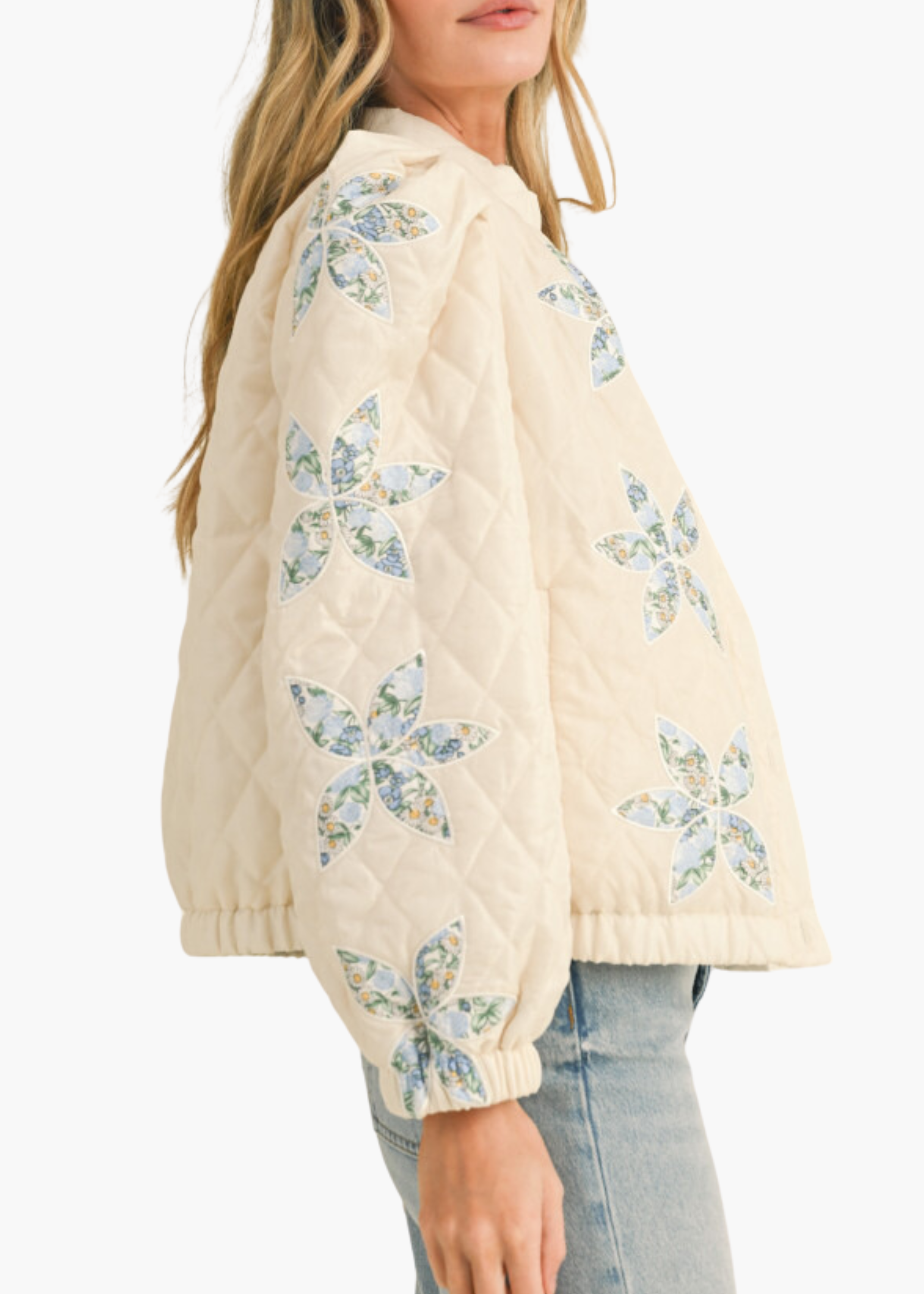 Deenie Quilted Jacket in Vanilla