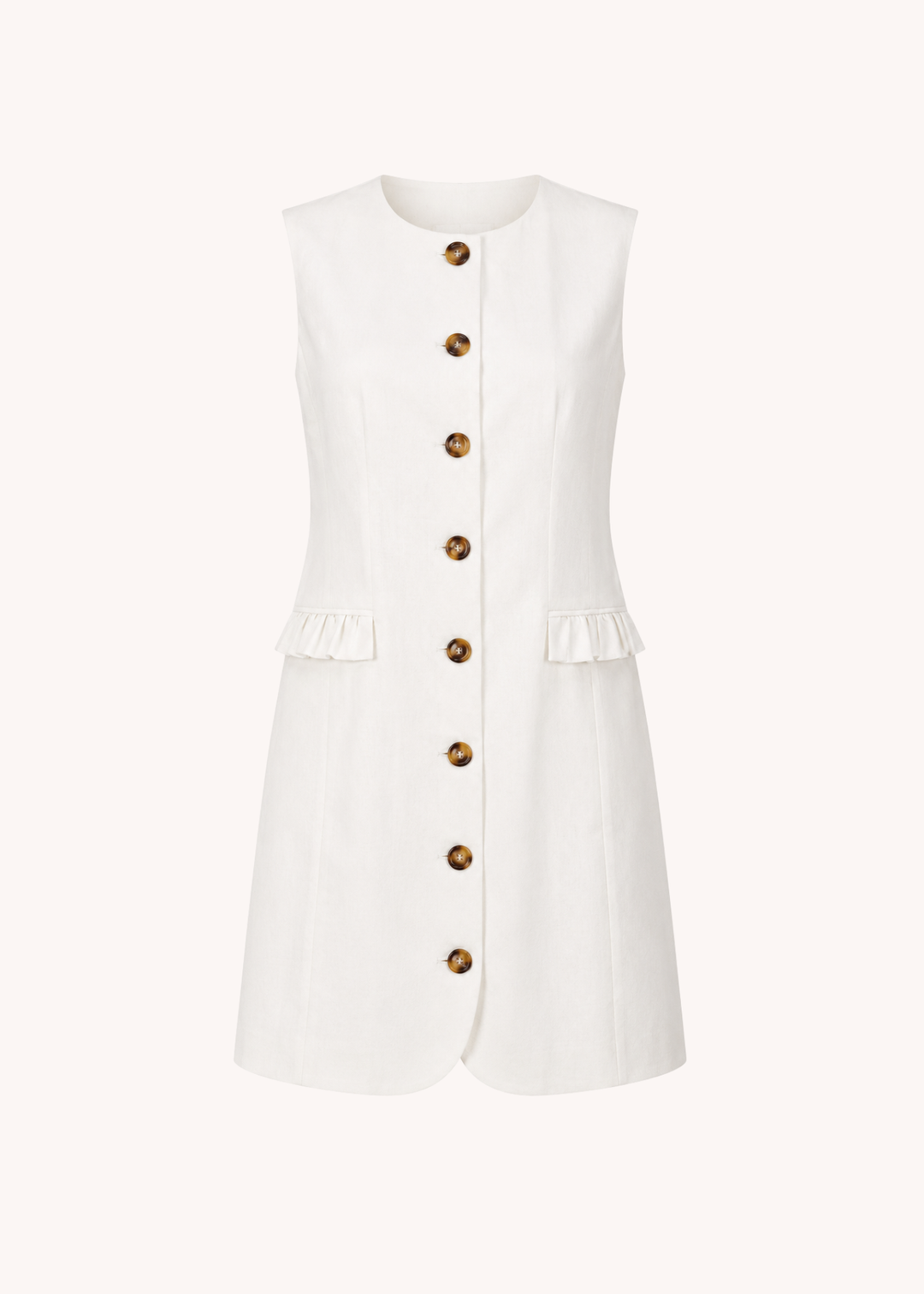 Amelia Mini Shift Dress in White