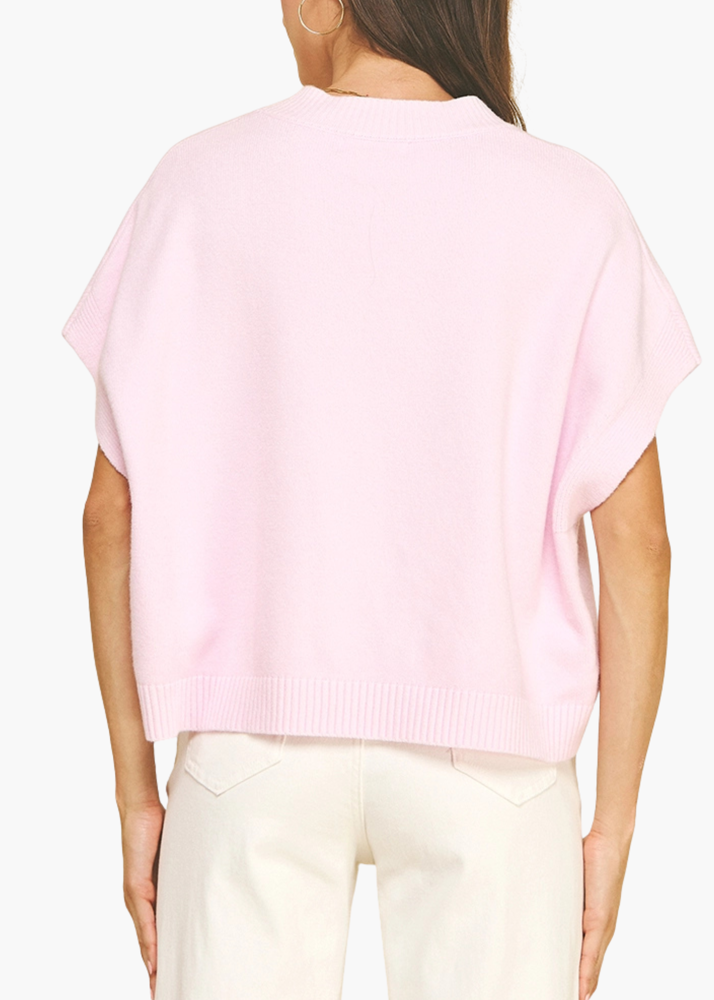 Addie Sweater in Pale Pink