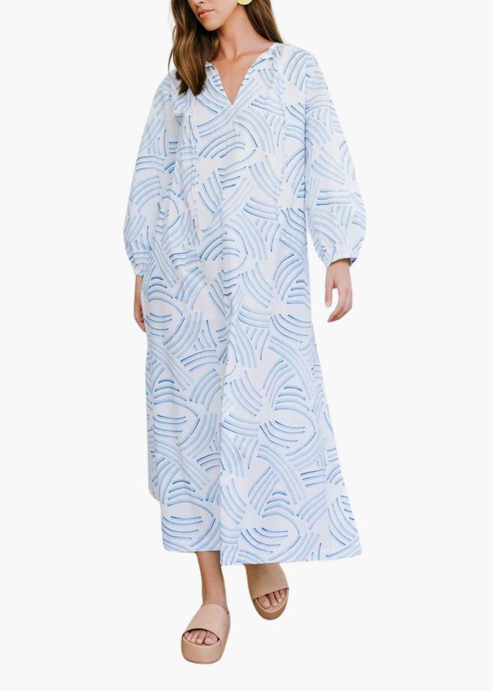 Sienna Dress in Shark Stripe