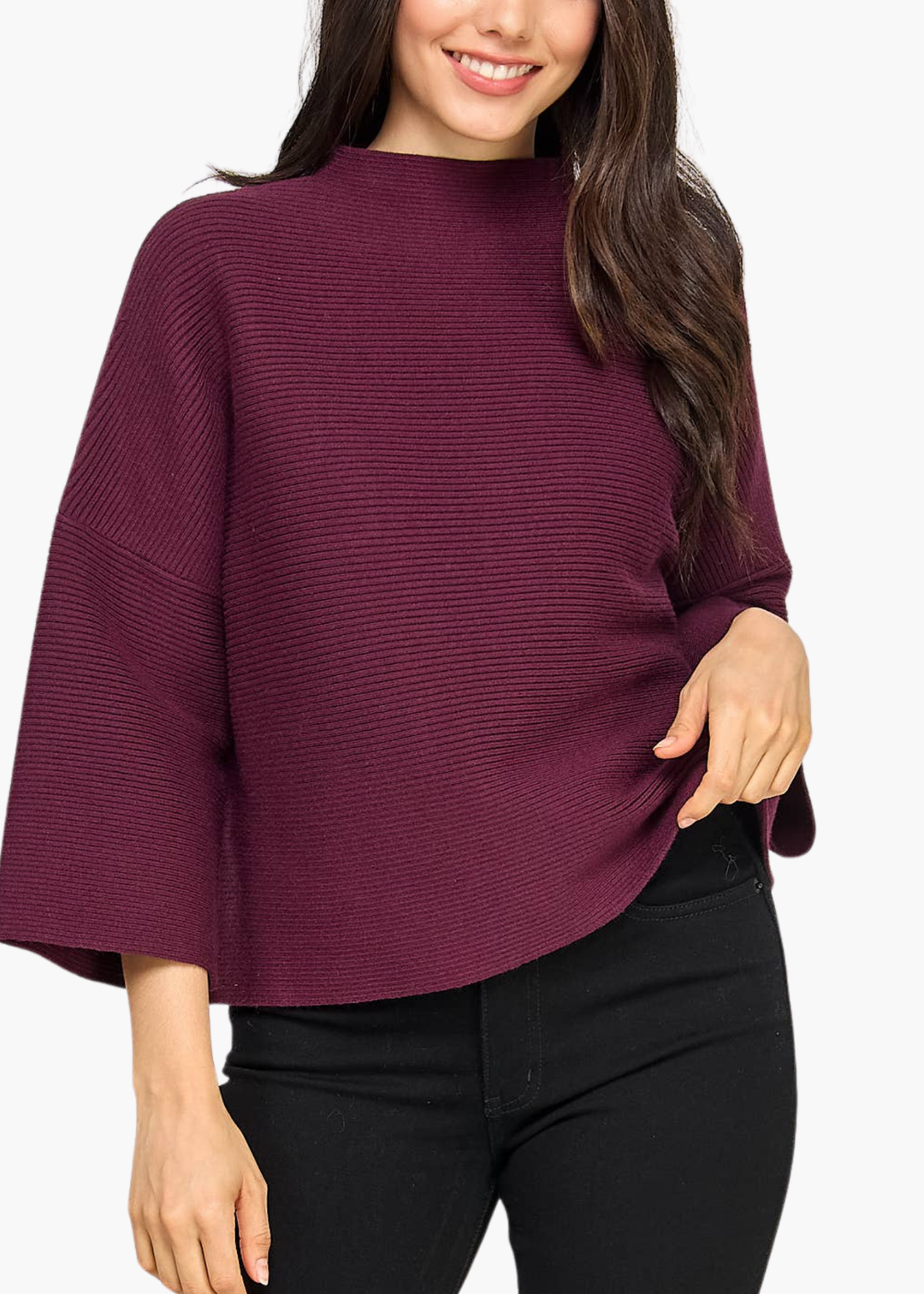 Sadie Pullover in Merlot