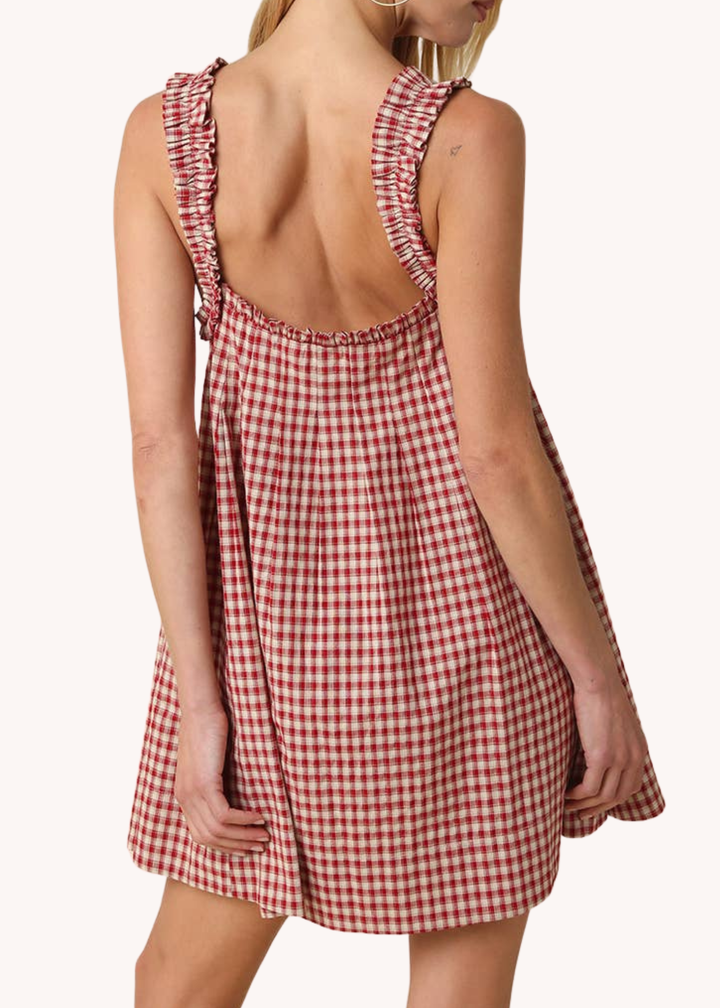 Ruby Mini Dress in Red Gingham