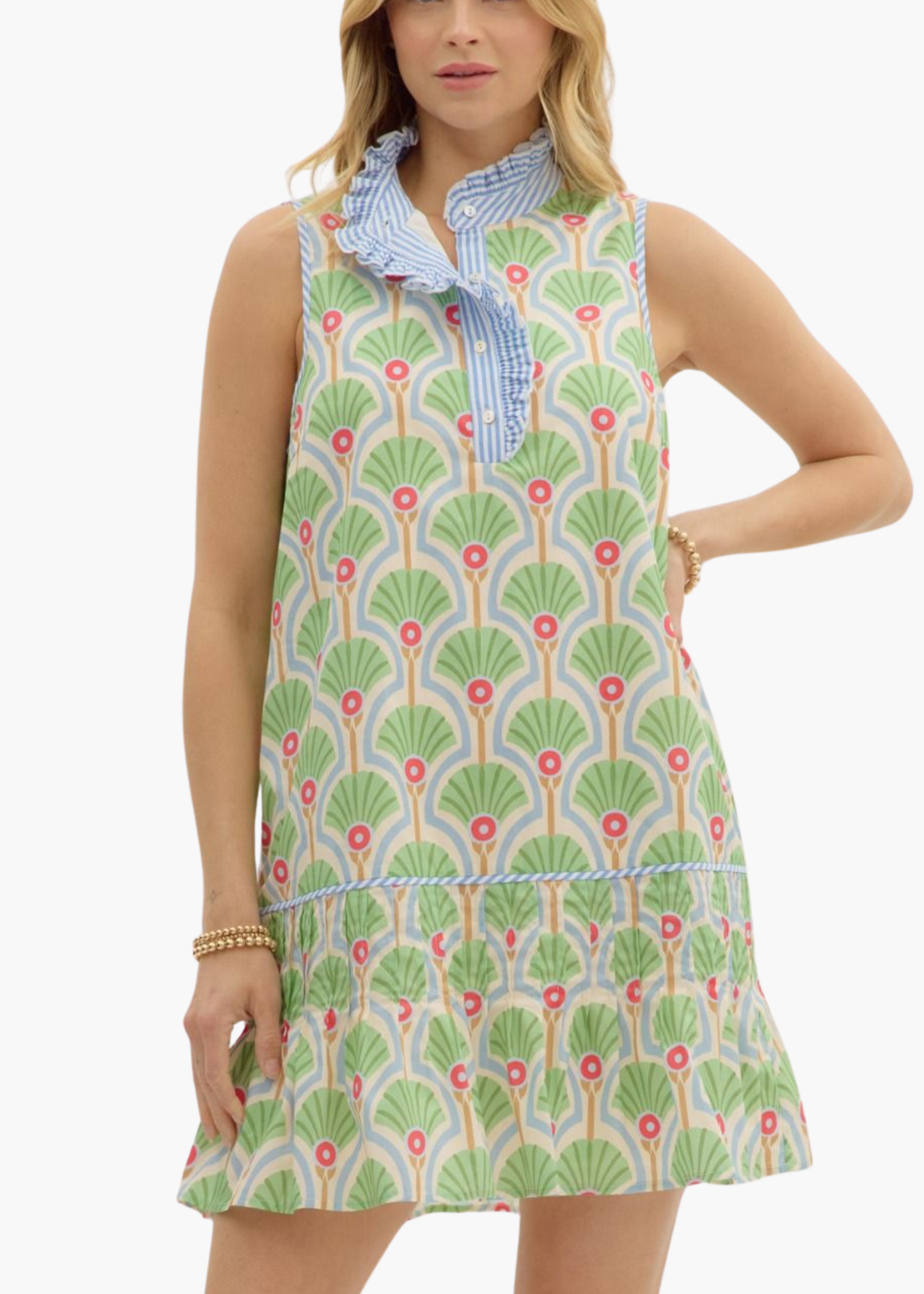 Reese Mini Dress in Green