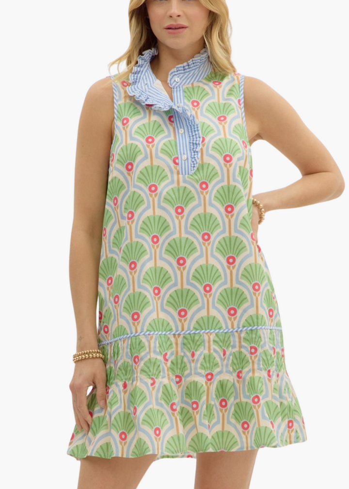 Reese Mini Dress in Green