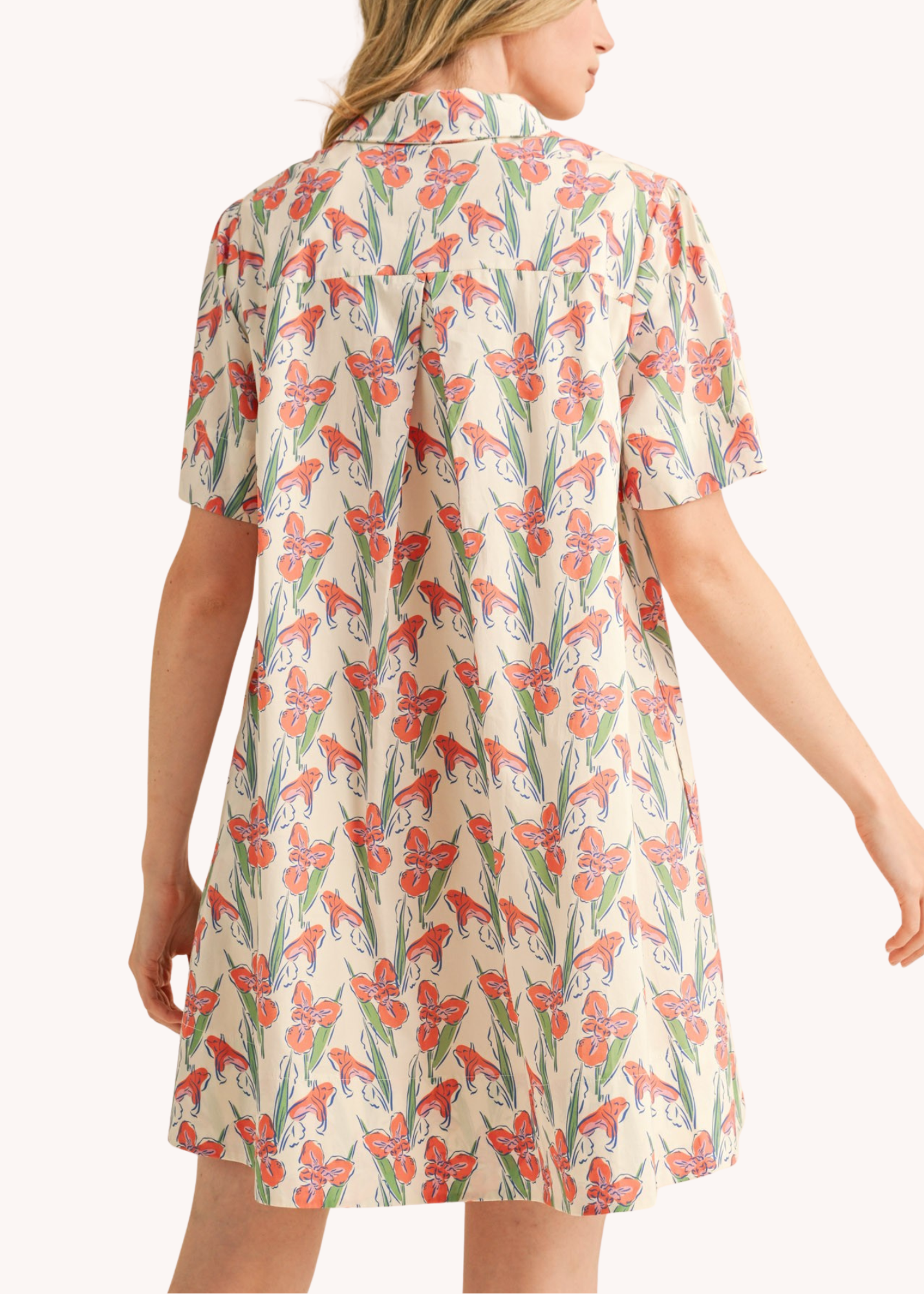 Kinsey Dress in Orange Floral