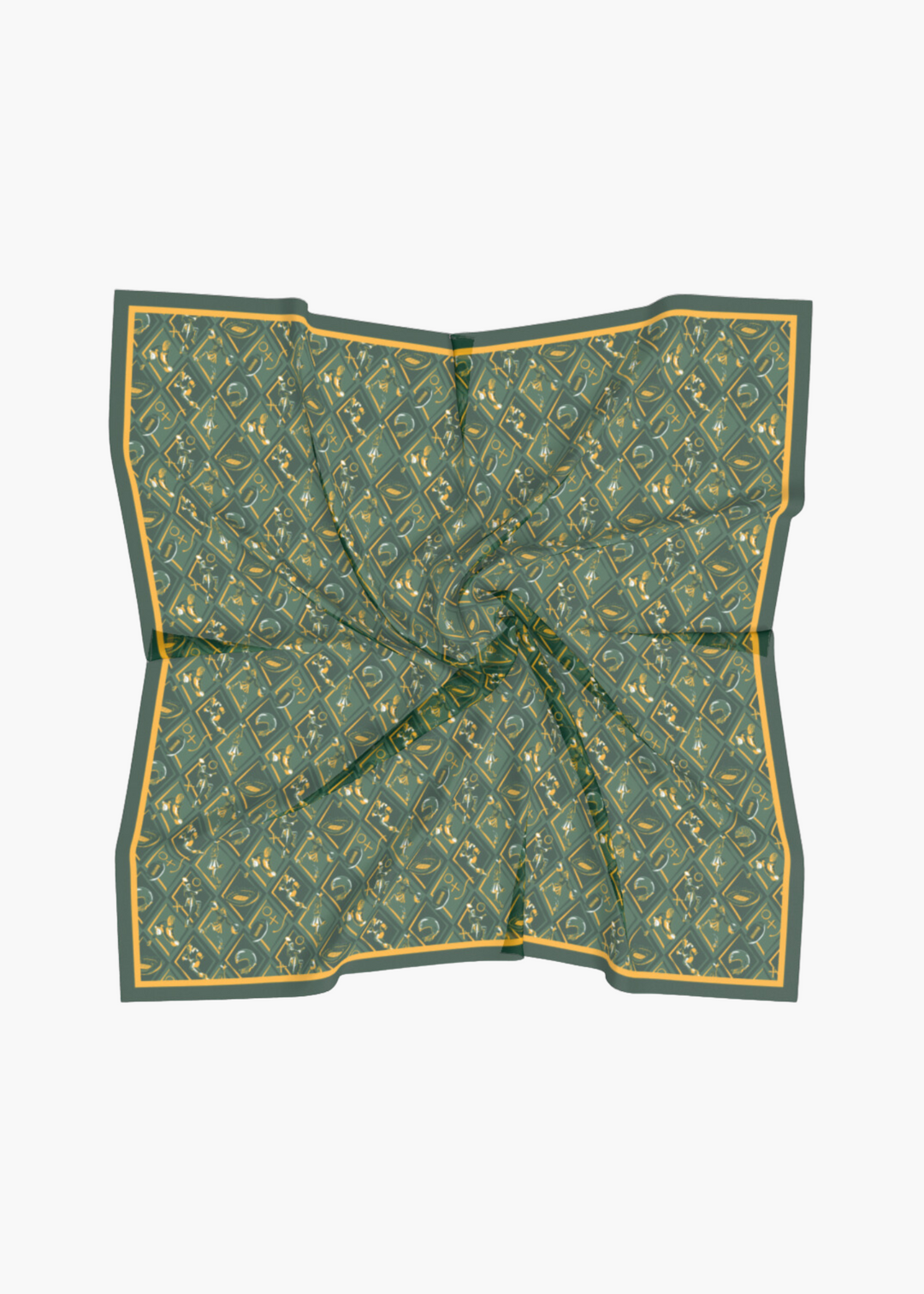 Green + Gold Checkerboard Gameday Scarf