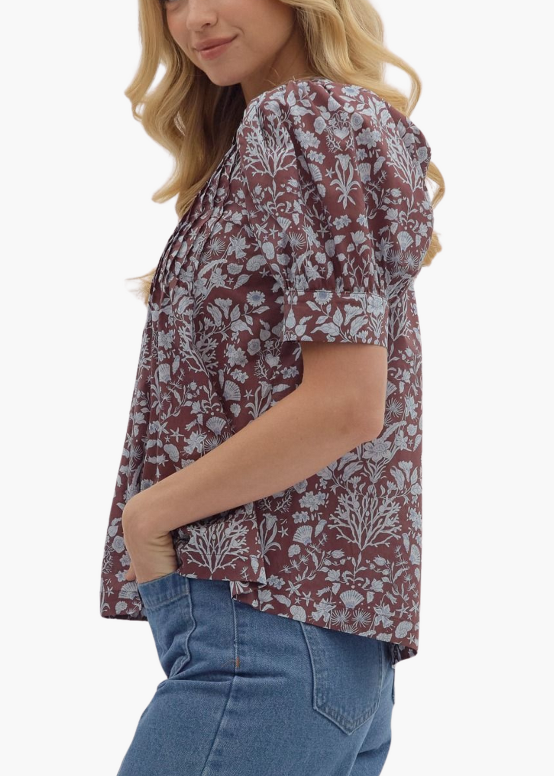 Camille Top in Brown