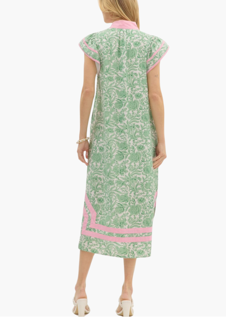 Lily Midi Dress in Green