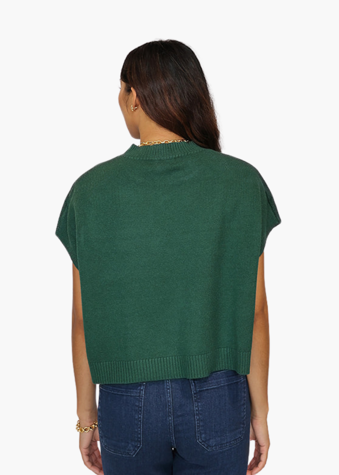 Addie Drop Shoulder Sweater in Forest Green