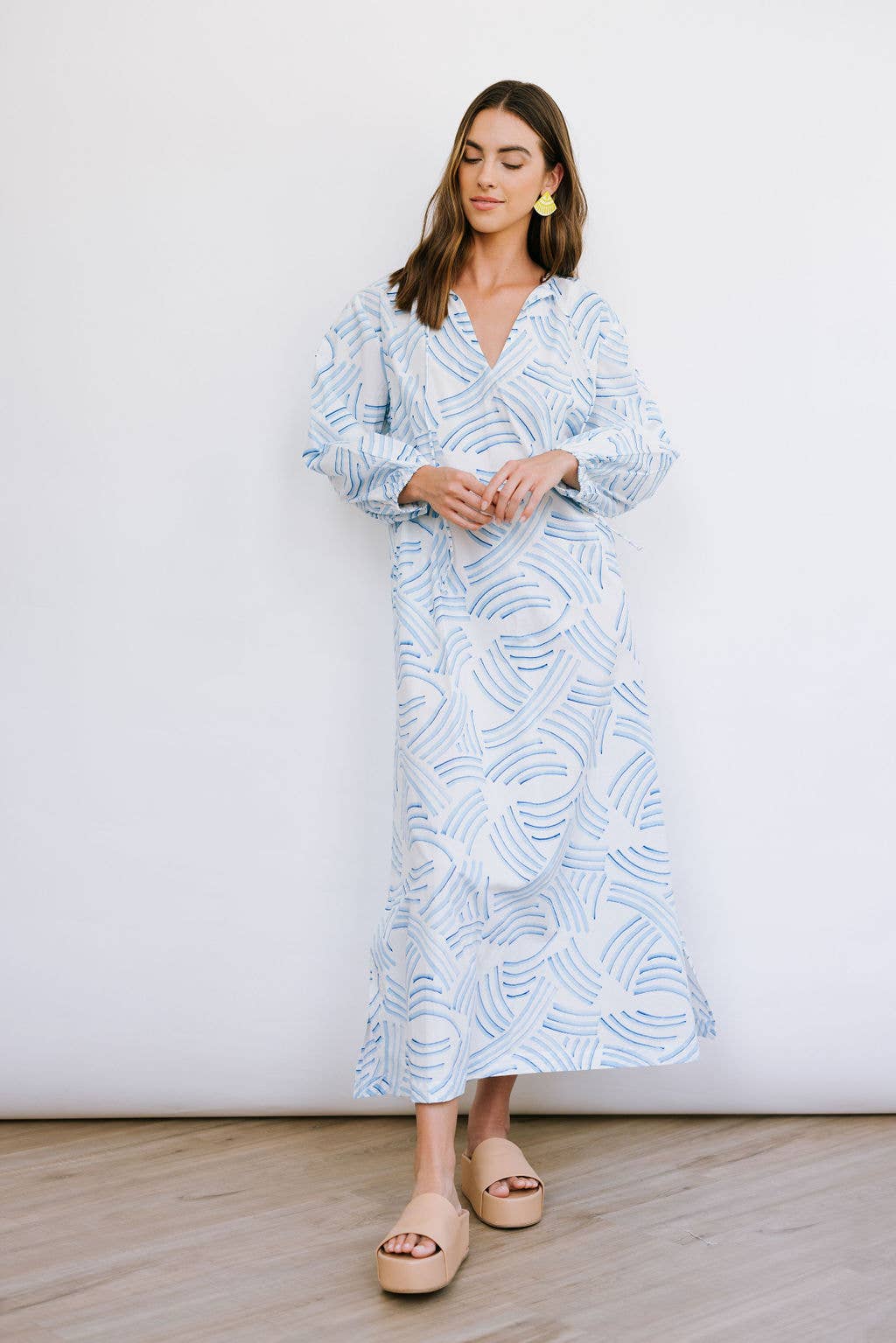 Sienna Dress in Shark Stripe