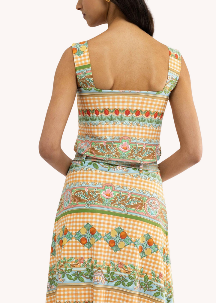 Bennett Skirt in Garden Gingham