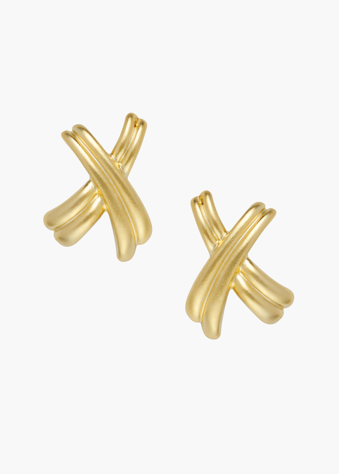 Gold Ribbons X Earrings