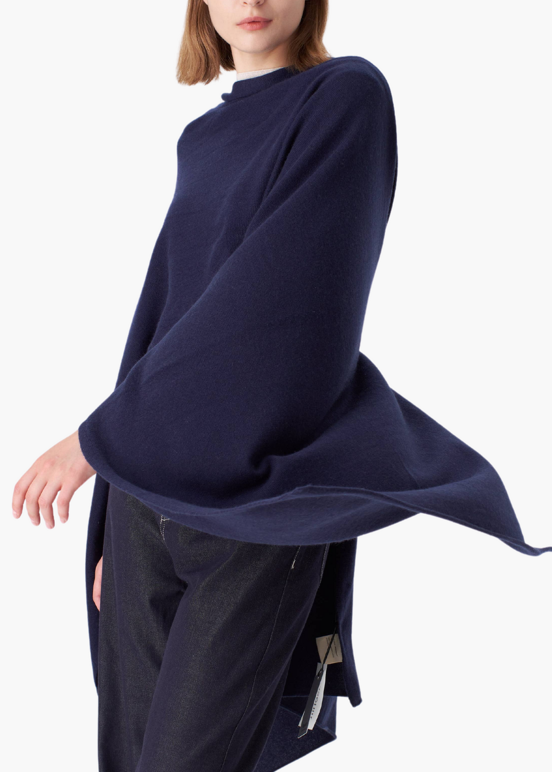 Pure Cashmere Travel Wrap in Navy