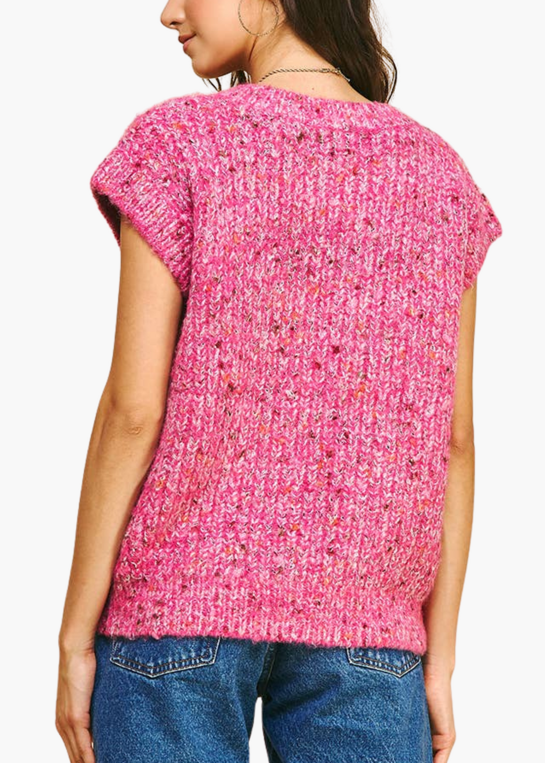 Stephanie Knitted Yarn Sweater Vest