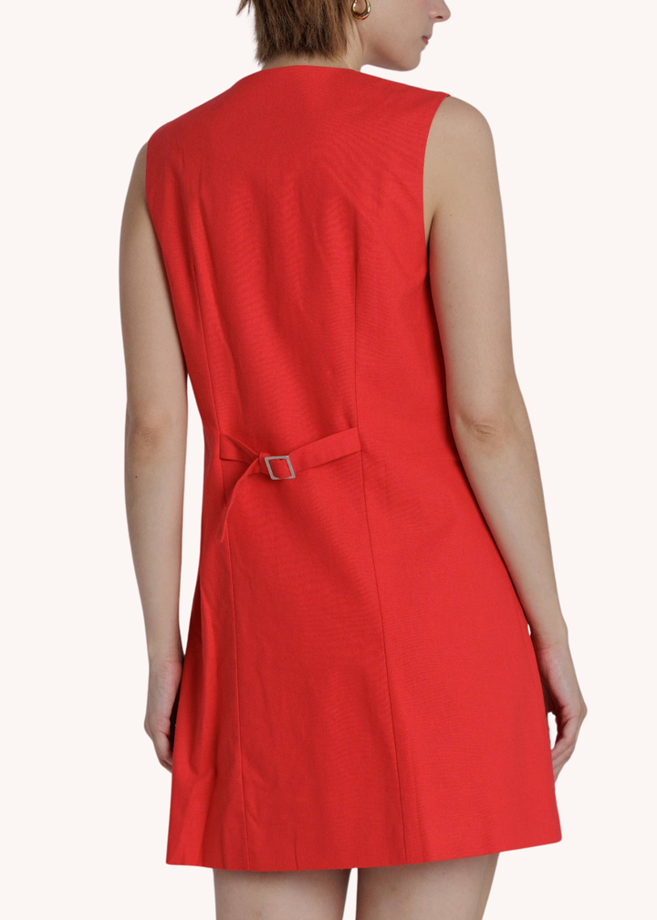 Amelia Mini Shift Dress in Poppy Red