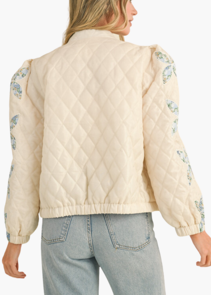 Deenie Quilted Jacket in Vanilla