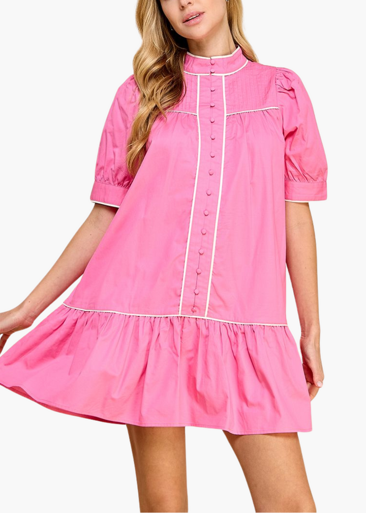 Tillie Mini Dress in Pink