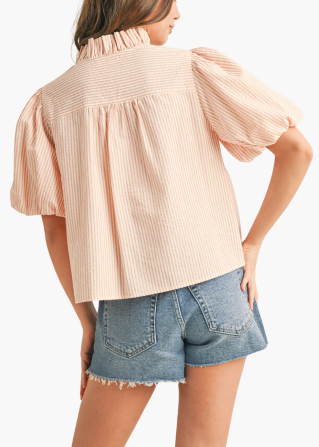 Ivy Top in Peach Coral