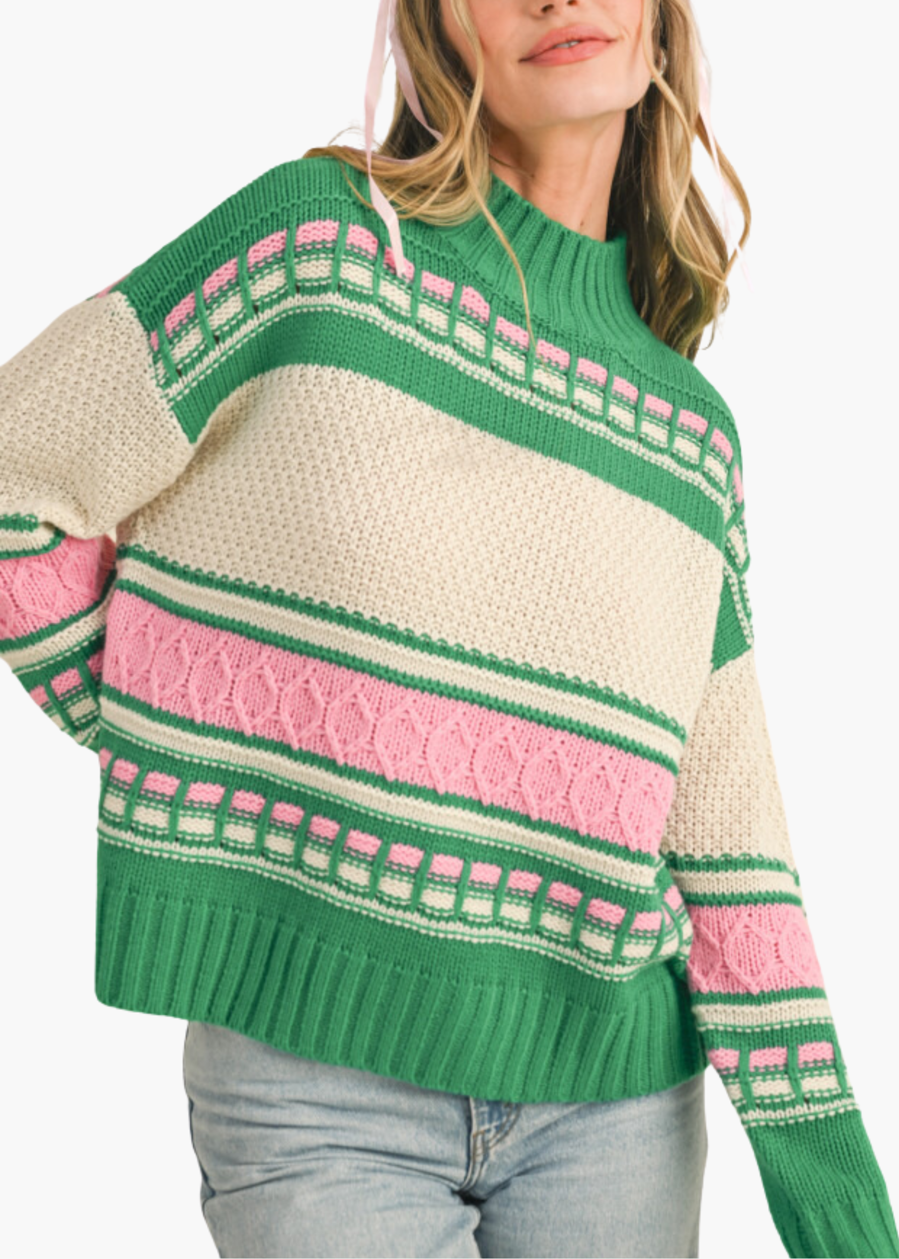 McAlister Sweater in Kelly Green Knit