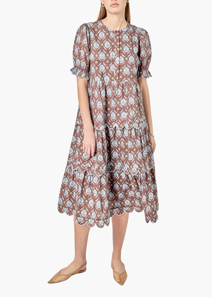 Margaux Scallop Midi Dress