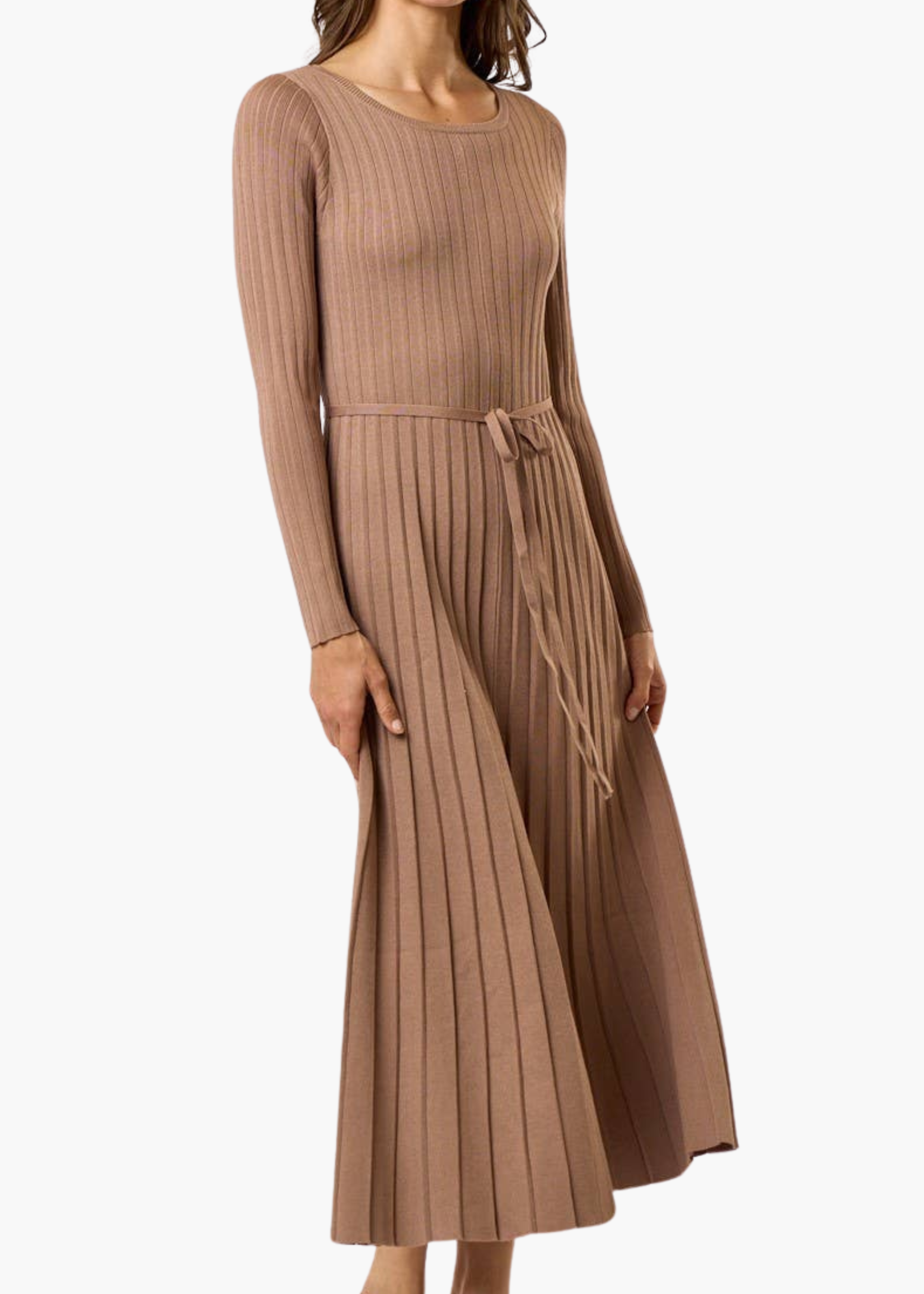 Maven Midi Sweater Dress in Camel