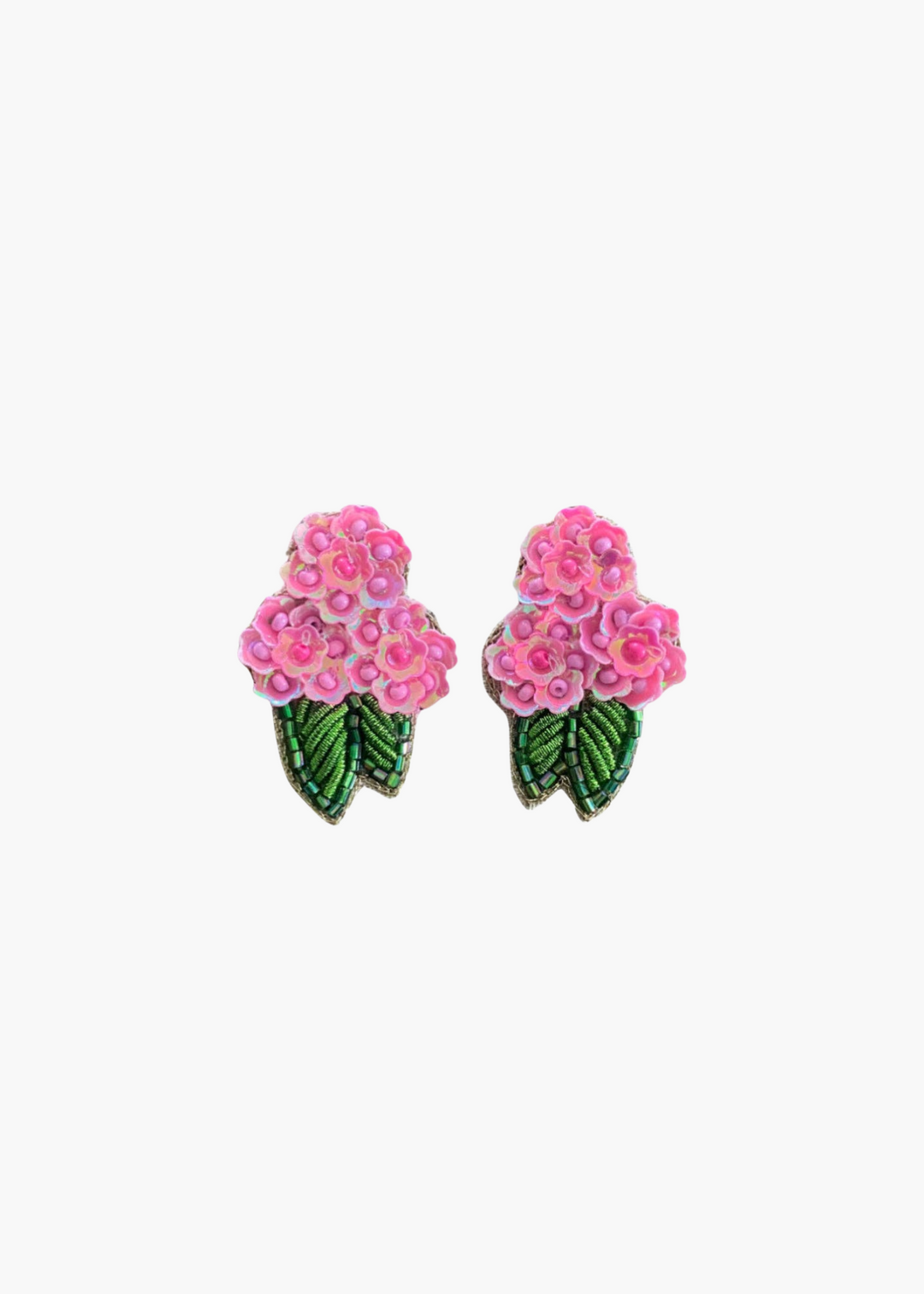 Pink Hydrangea Earrings