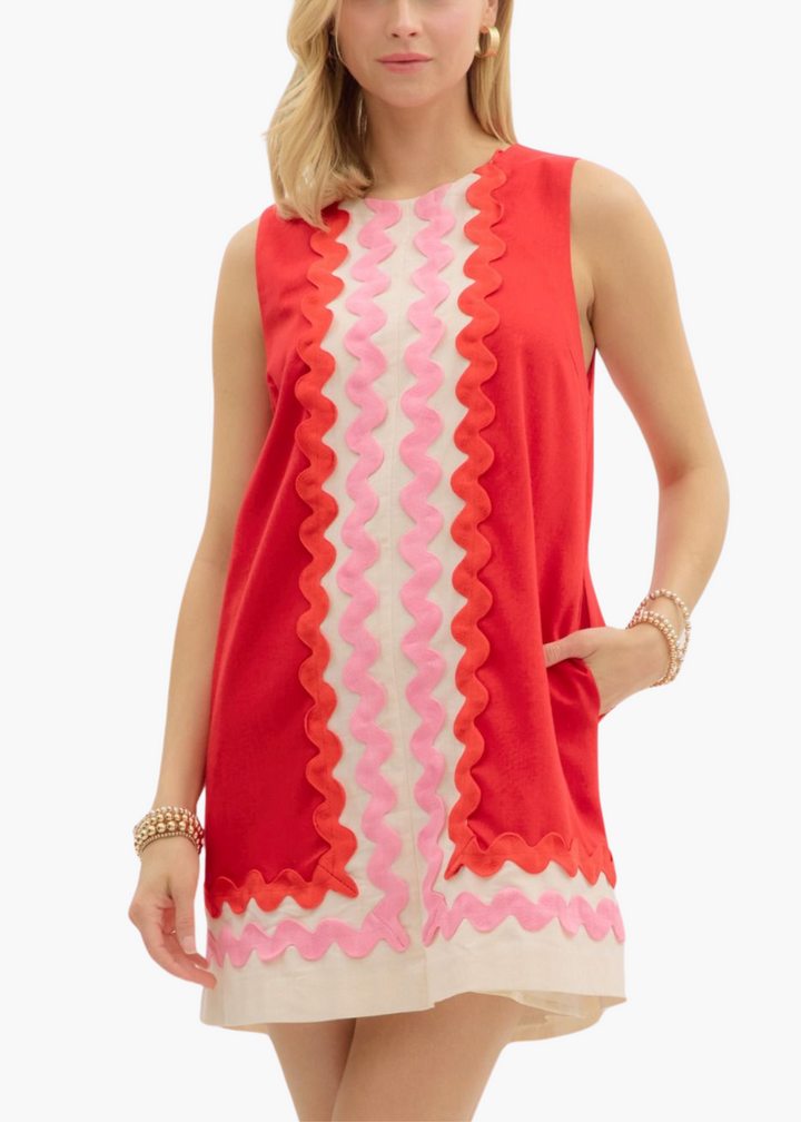 Savannah Mini Dress in Red