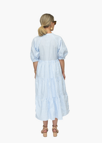 Nantucket Summer Striped Midi Dress
